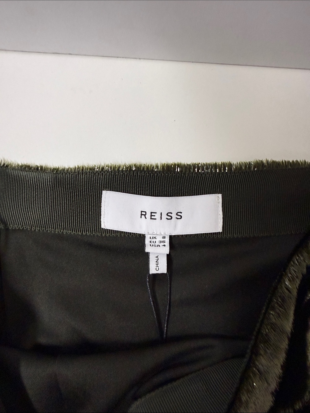 Reiss Olive Green Pencil Skirt